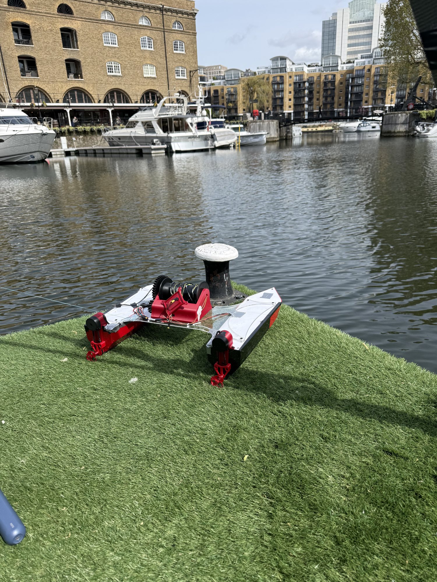 D.R.E.A.M.S survey boat on the water