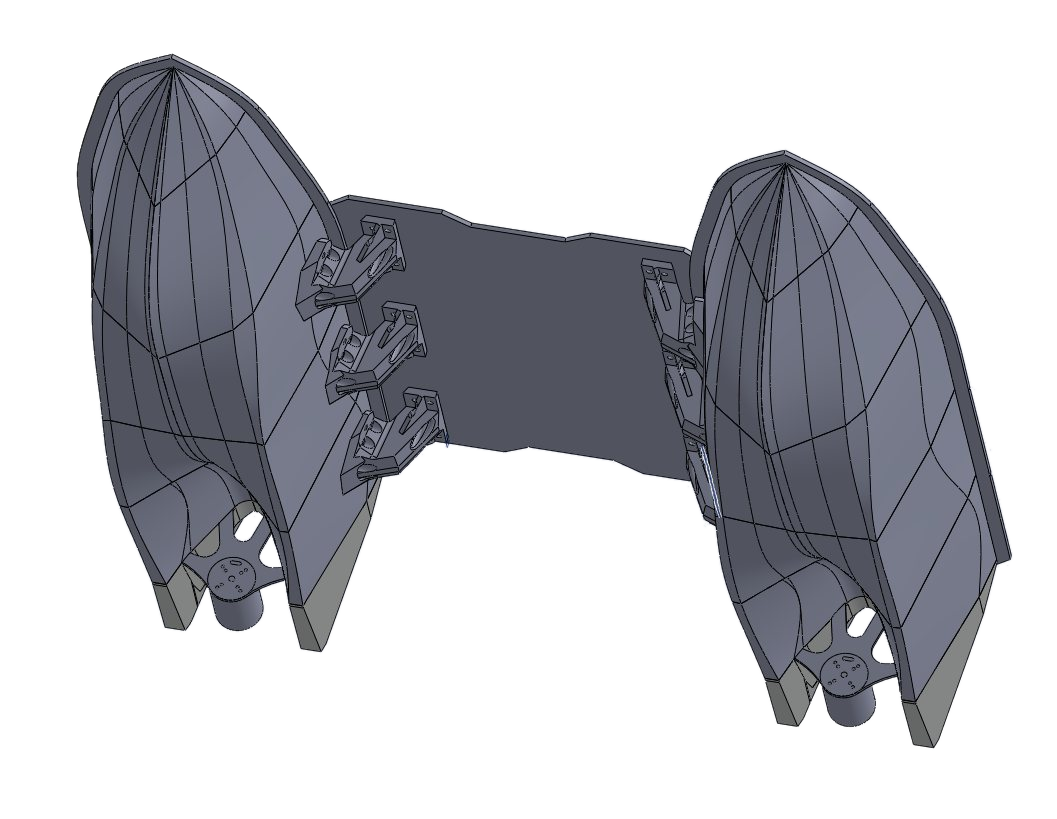 CAD design of the v2 hull