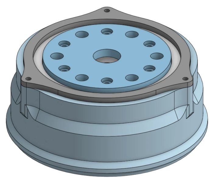 CAD model of a cycloidal gearbox joint for the arm