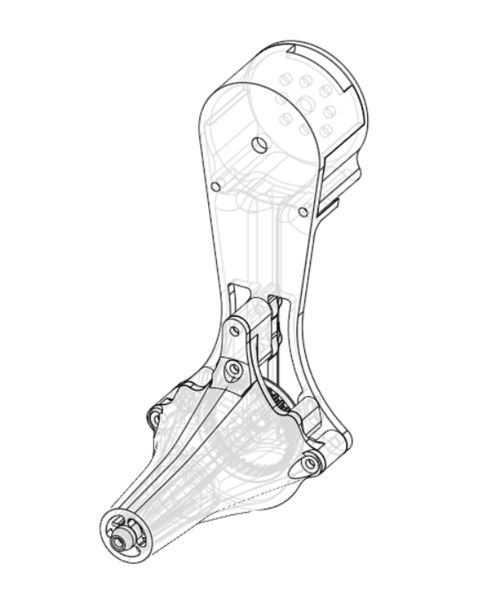 Line drawing of an early jet-propulsion unit