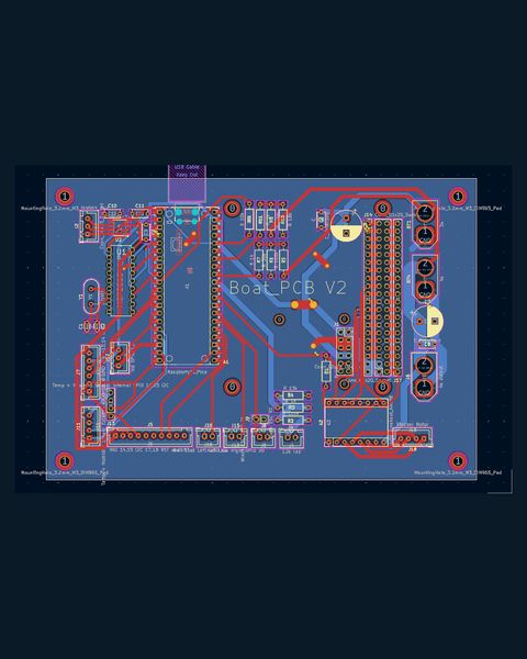 KiCad layout of the second PCB revision