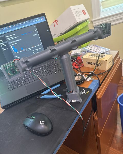 Stereo camera rig on the test bench