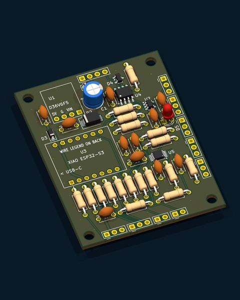 3D render of the V3 sensor-pod board