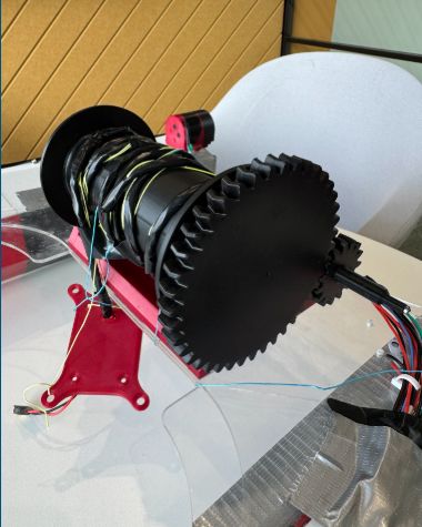 The V1 winch that lowers the sensor pod