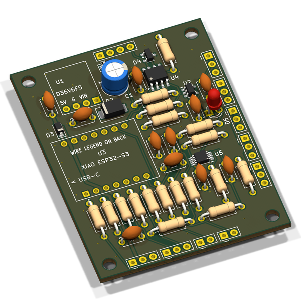 3D render of the V3 sensor-pod board